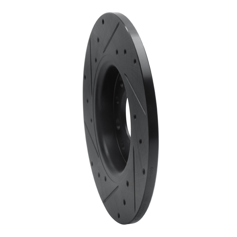 Chrysler 200 Brake Rotor (1) - Rear Right - R1 Concepts - Drilled & Slotted - Black - `14-`22